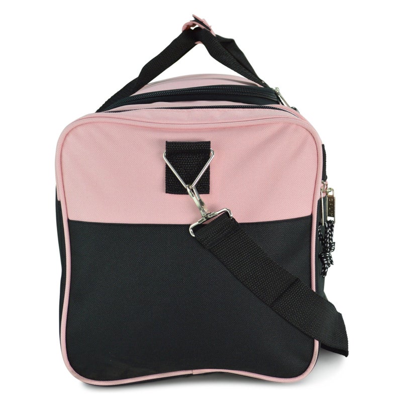 DALIX 21" Blank Sports Duffle Bag Gym Bag Travel Duffel with Adjustable Strap in Pink - Image 3